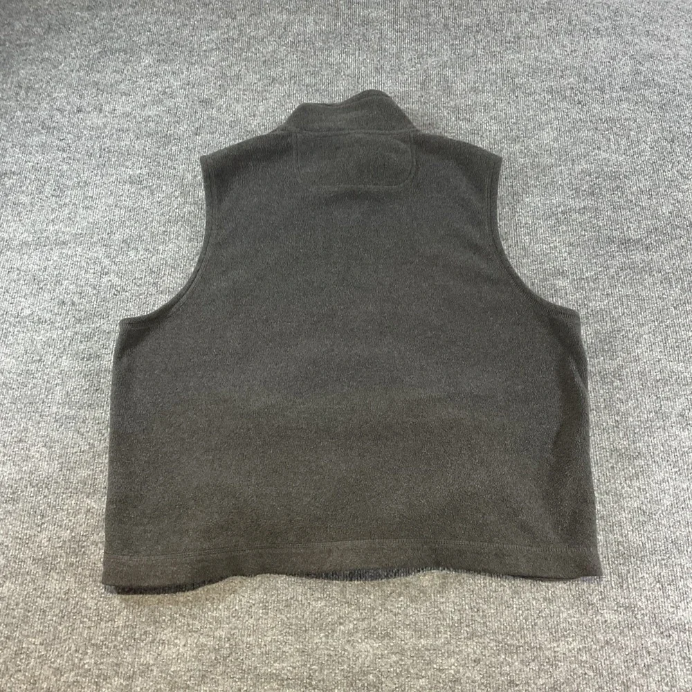 St John's Bay XL Fleece Vest Brown Full Zip Sleeveless Jacket Mens Outdoor Casua
